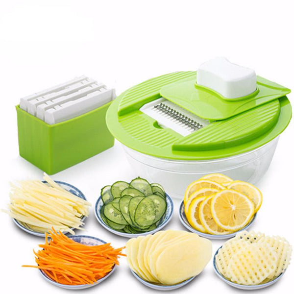 4-Blade Multifunction Mandoline Cutter w/ Container