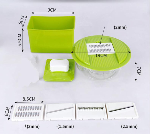 4-Blade Multifunction Mandoline Cutter w/ Container