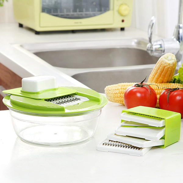 4-Blade Multifunction Mandoline Cutter w/ Container